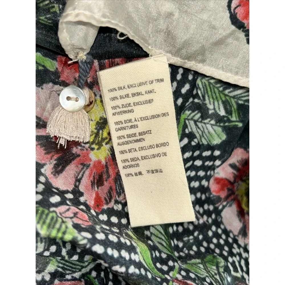 JOHNNY WAS 100% silk floral scarf WORN ONCE